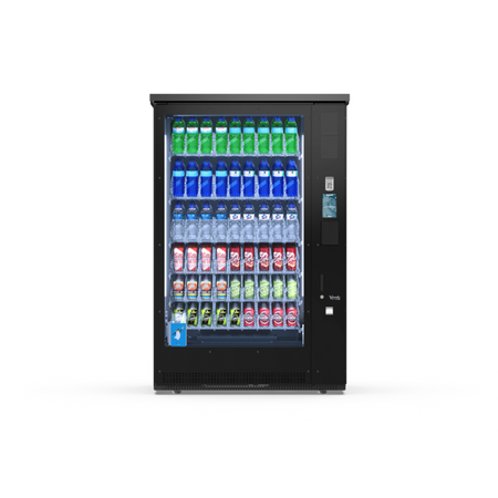 G-Drink Touch 9 Outdoor, Frontansicht: Getränkeautomat mit Glasfront für Dosen und Flaschen, wetterfest für den Außenbereich