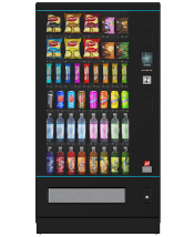 SiLine Combi, Frontansicht: Kombiautomat mit Glasfront für Snacks und Getränke